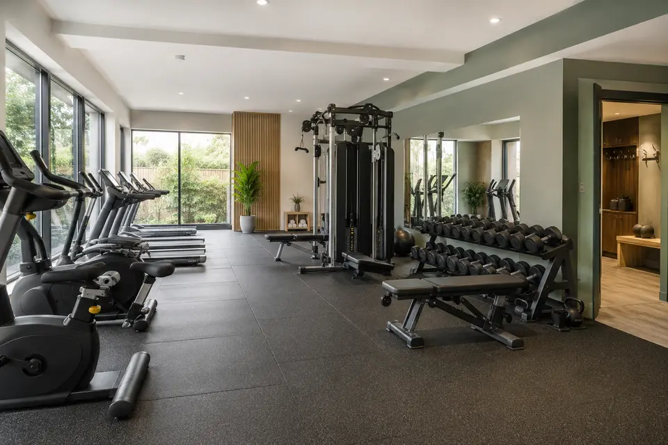 Bright, professionally cleaned gym